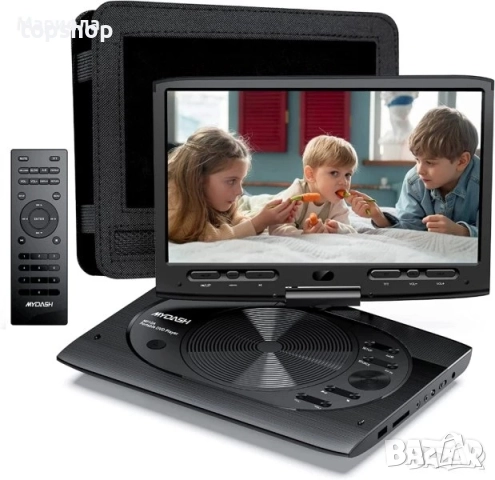 MYDASH MP10A преносим DVD плейър 10,1 инча черен , Портативен плейър с калъф