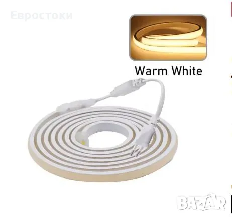 Водоустойчива COB LED лента без самозалепваща се лента, гъвкава,  за вътрешна домашна кухня, външна , снимка 4 - Лед осветление - 49594827