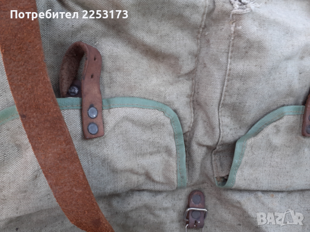 Стара соц.раница брезент, снимка 2 - Декорация за дома - 36220262