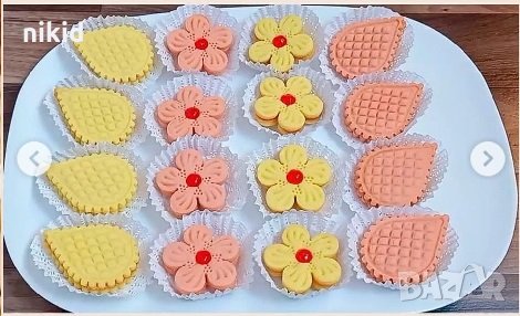 Капка листо решетка мрежа вафли фунийки интересен пластмасов резец форма за тесто бисквитки фондан, снимка 4 - Форми - 33969712