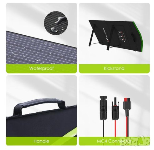 ALLPOWERS™ 18V 100W MC-4 IP67 Слънчев Панел Соларен Комплект Соларни Панели Портативен Соларен Панел, снимка 14 - Къмпинг осветление - 41381345