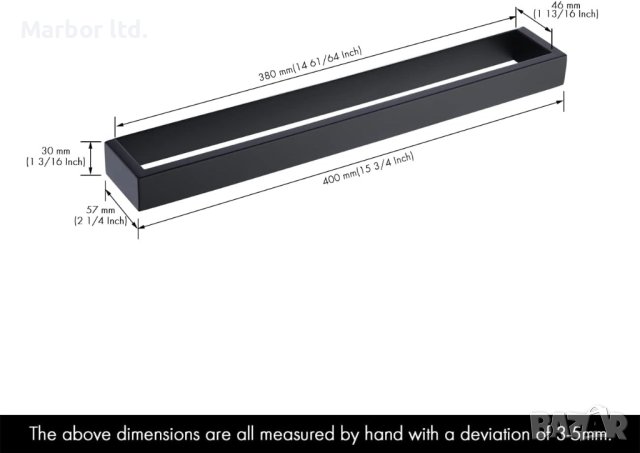 Стоманена стойка за хавлии за баня - 40см без къртене, снимка 2 - Други стоки за дома - 42086160
