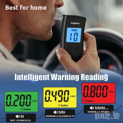  Алкотестер, полицейски точен алкохолен тестер, снимка 3 - Друга електроника - 50571165