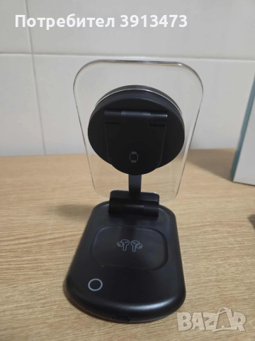 3 в 1 магнитна безжична зарядна станция за Apple устройства, снимка 2 - Друга електроника - 52184663