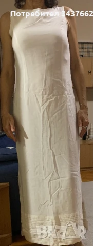 Рокля бяла 100% лен в комплект сако , снимка 10 - Рокли - 46074079