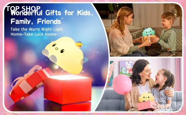 Мека силиконова акумулаторна лампа с дистанционно Облаче от Mubarek, снимка 14 - Настолни лампи - 48780628