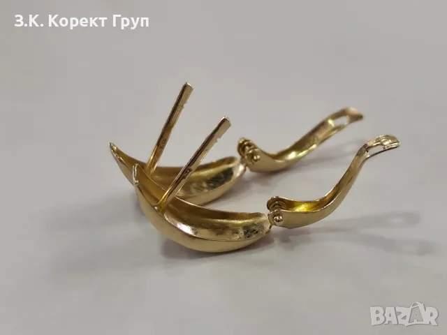 Дамски златени обеци 14К 585 / 1,63 гр., снимка 6 - Обеци - 55854284
