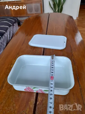 Стара емайлирана кутия за храна #4, снимка 6 - Други ценни предмети - 48716264