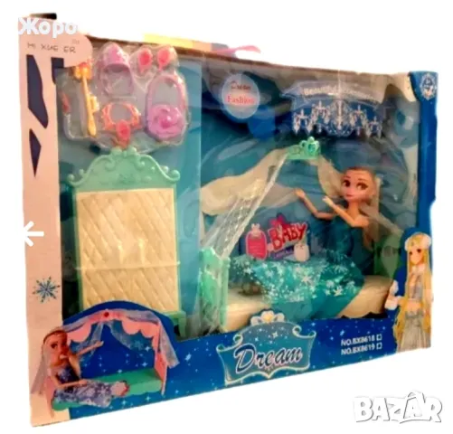 Детски комплект Спалнята на принцесата Елза ,с Гардероб и аксесоари 120497, снимка 3 - Кукли - 48247871