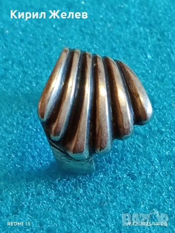 Винтидж сребърен пръстен АРТ ДЕКО стил ажурен майсторска изработка 48058, снимка 5 - Пръстени - 52847486