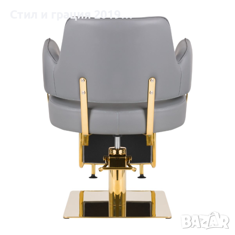 Фризьорски стол Linz Gold - бял/черен/сив, снимка 6 - Фризьорски столове - 44840343