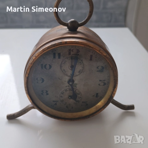 Швейцарски ретро БУДИЛНИК ЗЕНИТ/ ZENITH, снимка 2 - Антикварни и старинни предмети - 52382649