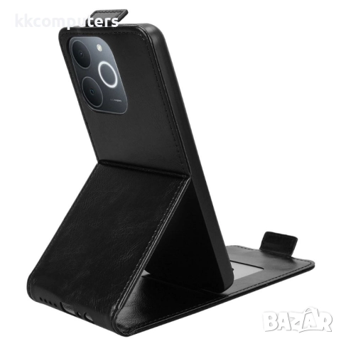 Realme Note 70T / Realme C71- Кожен калъф с магнитен клип, Стенд и Холдер за Карти + Протектор | Цвя, снимка 6 - Калъфи, кейсове - 52121255