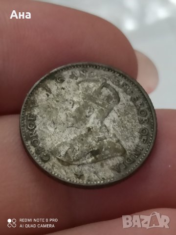 Стрейтс сетлементс 10 цента 1919 година, сребърна

, снимка 3 - Нумизматика и бонистика - 41664823