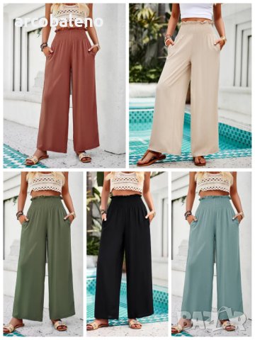 Дамски свободни едноцветни ежедневни панталони в нов стил, 5цвята , снимка 1 - Панталони - 44466704