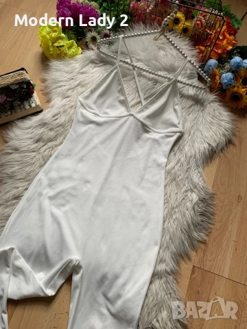 Бял рипсен гащеризон, снимка 2 - Гащеризони - 50867552