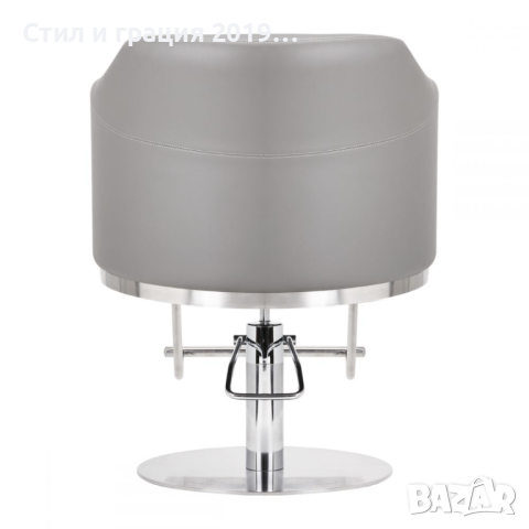 Фризьорски стол Gabbiano Burgos - сив/черен, снимка 3 - Фризьорски столове - 44762177