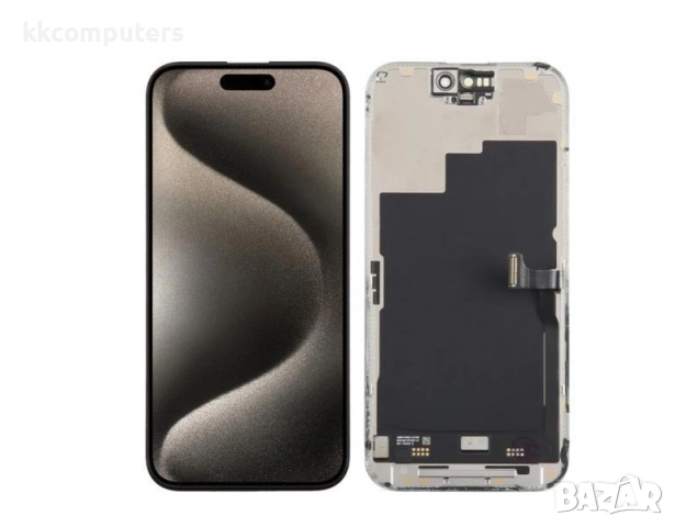 LCD Дисплей за iPhone 15 Pro 6.1 + Тъч скрийн / Черен / КЛАС B Баркод : 483894