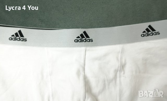 XL/2XL оригинални мъжки бели боксерки Adidas, снимка 4 - Бельо - 41352116