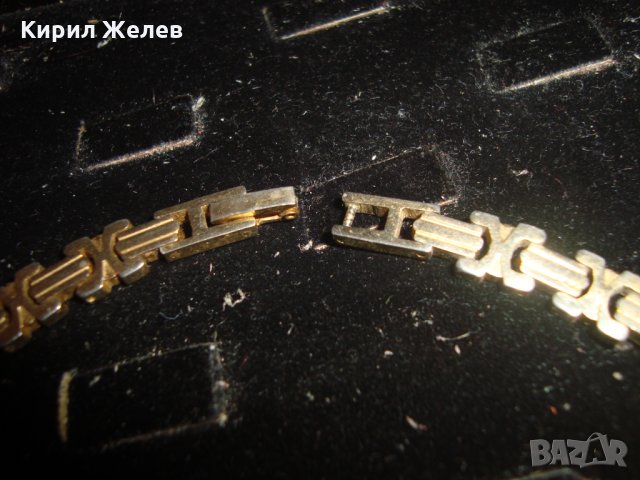 ДЕБЕЛО ПОЗЛАТЕН ВИНТИДЖ УНИСЕКС МОДЕЛ ЛАНЕЦ РЯДКА ПЛЕТКА ЗДРАВ ОТЛИЧЕН СТИЛЕН ЮВЕЛИРНА РАБОТА 24826, снимка 10 - Колиета, медальони, синджири - 34339513