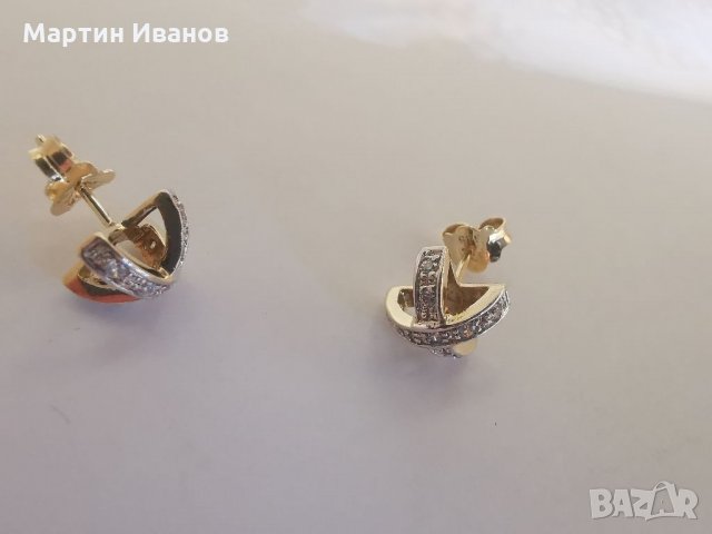 Златни обеци на винт , снимка 11 - Обеци - 35969781