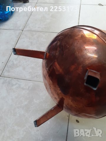 Старо медно котле, снимка 4 - Декорация за дома - 42010937