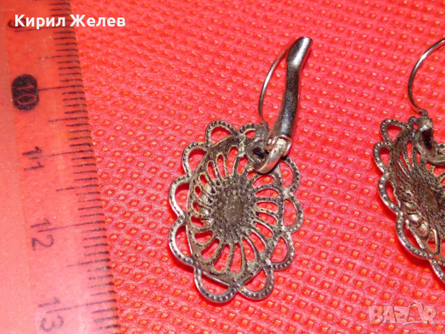 ПРЕКРАСНИ АЖУРНИ ПОСРЕБРЕНИ РЕТРО АРТ ОБЕЦИ от НЕРЪЖДАЕМА БЛАГОРОДНА СТОМАНА 43434, снимка 9 - Обеци - 44606195