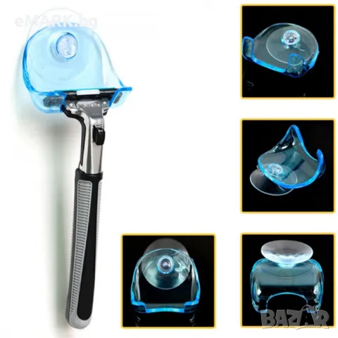 Поставка за самобръсначка с вакуум вендуза за стъкла плочки и други, снимка 1