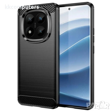 Силиконов кейс MBX Carbon, За Xiaomi Redmi Note 14 Pro+, Черен