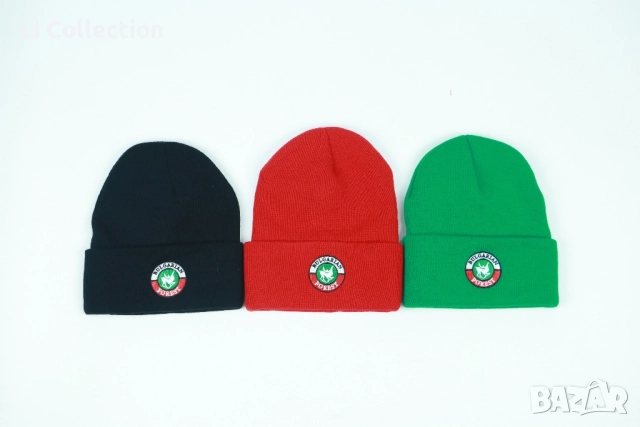 Зимна шапка - зелена , червена , черна, снимка 2 - Шапки - 51701075