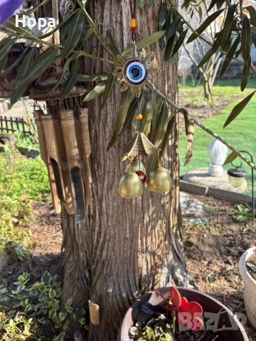 Вятърен звънец от метал Слънце с Назар , снимка 4 - Декорация за дома - 35941344