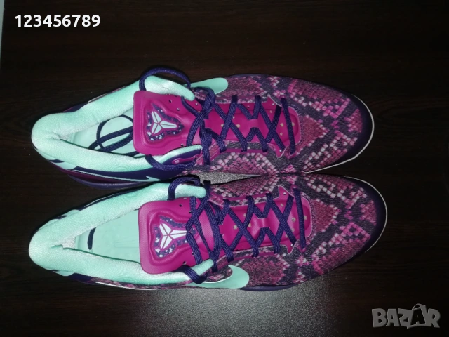 Nike Kobe Bryant 8 Pit Viper 2013 Purple Dynasty Green Sneakers оригинални Коби Брайънт маратонки , снимка 5 - Спортни обувки - 53309659
