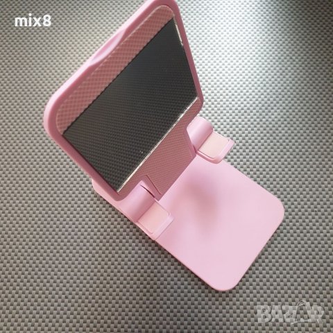 Регулируема стойка за смартфон с огледало, снимка 4 - Селфи стикове, аксесоари - 39323918