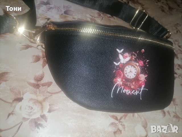 BagBase Нова Кожена Дамска Чанта с Принт, снимка 6 - Чанти - 53729197