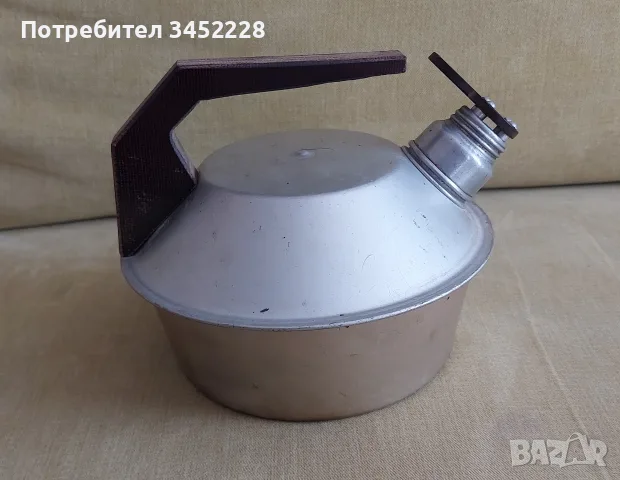 Съд чайник алуминий ретро за ценители , снимка 2 - Антикварни и старинни предмети - 55854364