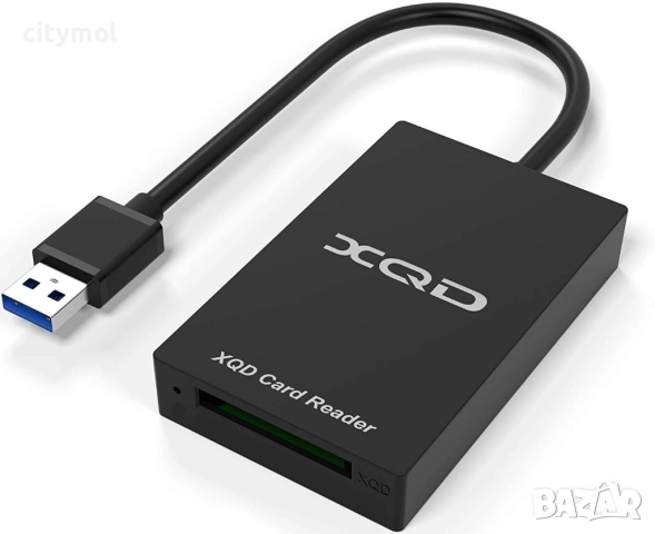 XQD четец на карти USB 3.1 Gen 2 10Gbps, съвместим с Thunderbolt 3