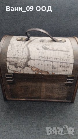 Сандъче за съхранение-дърво и кожа, снимка 2 - Декорация за дома - 42152991