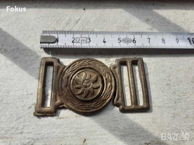 Стара бронзова тока катарама закопчалка, снимка 5 - Антикварни и старинни предмети - 53685738