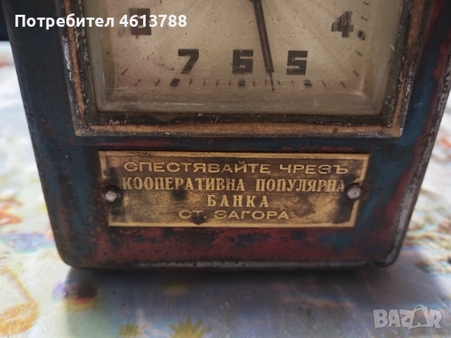 Стар часовник касичка, снимка 3 - Антикварни и старинни предмети - 52353092