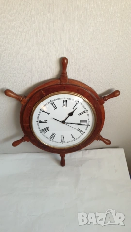 Стар дървен кварцов корабен часовник, снимка 5 - Антикварни и старинни предмети - 53866442