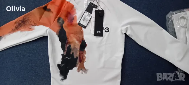 Оригинален дамски кроп топ Adidas Y-3 Tennis Long Sleeve Размер XS / 30-32, снимка 5 - Корсети, бюстиета, топове - 55990387