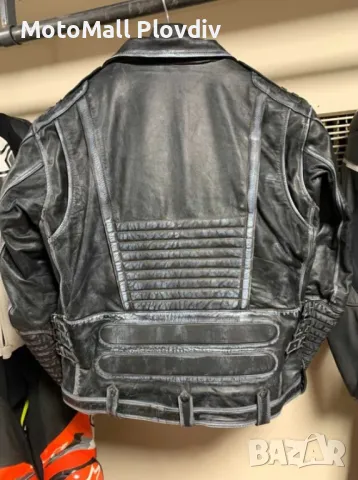 Кожено чопърско яке Motomall 2022 мото чопър естествена кожа яке мотор, снимка 8 - Аксесоари и консумативи - 49245635