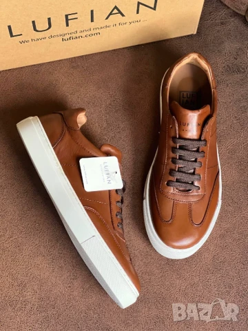 мъжки маратонки lufian от естествена кожа, снимка 2 - Маратонки - 50776412