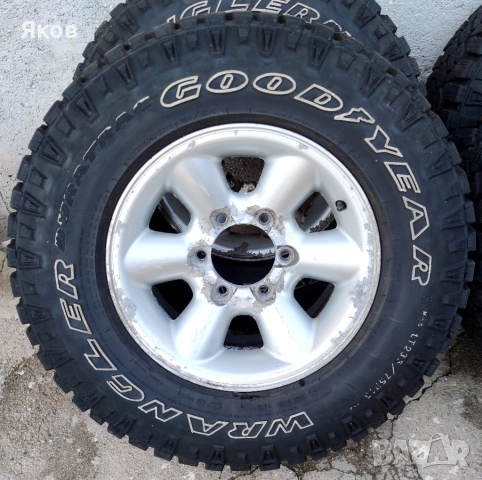 Goodyear Wrangler Duratrac 235/75R15 гуми джанти Musso Rexton Korando, снимка 2 - Гуми и джанти - 53693871