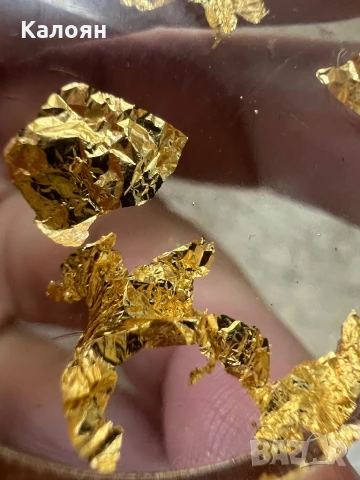 Ключодържател със златни късчета варак в смола , снимка 5 - Колекции - 51400961