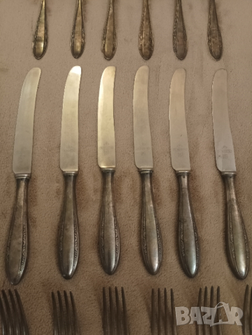 Стари прибори за хранене, посребрени. , снимка 8 - Антикварни и старинни предмети - 44509695
