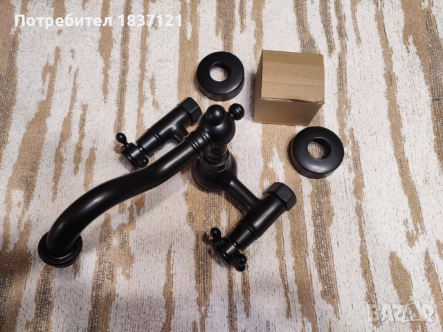 Ретро черен смесител, снимка 3 - Смесители - 52569628