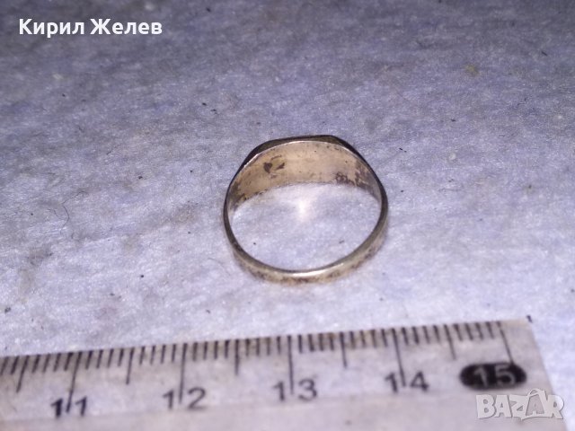 СТИЛЕН СРЕБЪРЕН РЕТРО АРТ ДЕКО ПРЪСТЕН ВИСОКА ПРОБА ОКСИДИРАНО СРЕБРО МАЙСТОРСКА РЪЧНА РАБОТА 38518, снимка 8 - Антикварни и старинни предмети - 41451045
