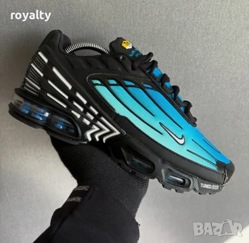 Nike Air Max TN 3 Plus Черно и Тюркоаз Нови Мъжки Маратонки Найк с Кутия 