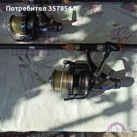 Шаранджийски въдици-SPLENDID 3.90m с макари -2бр., снимка 4 - Въдици - 56257529